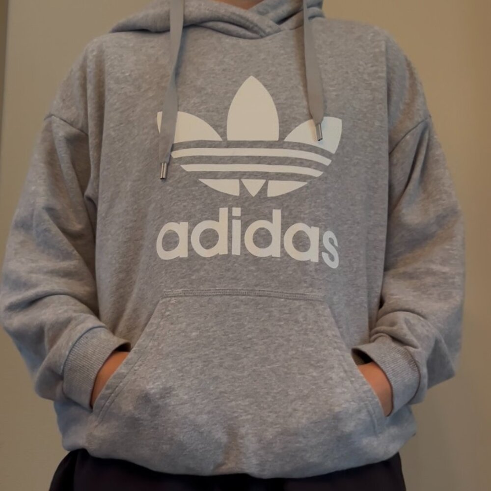 Grey Adidas hoodie